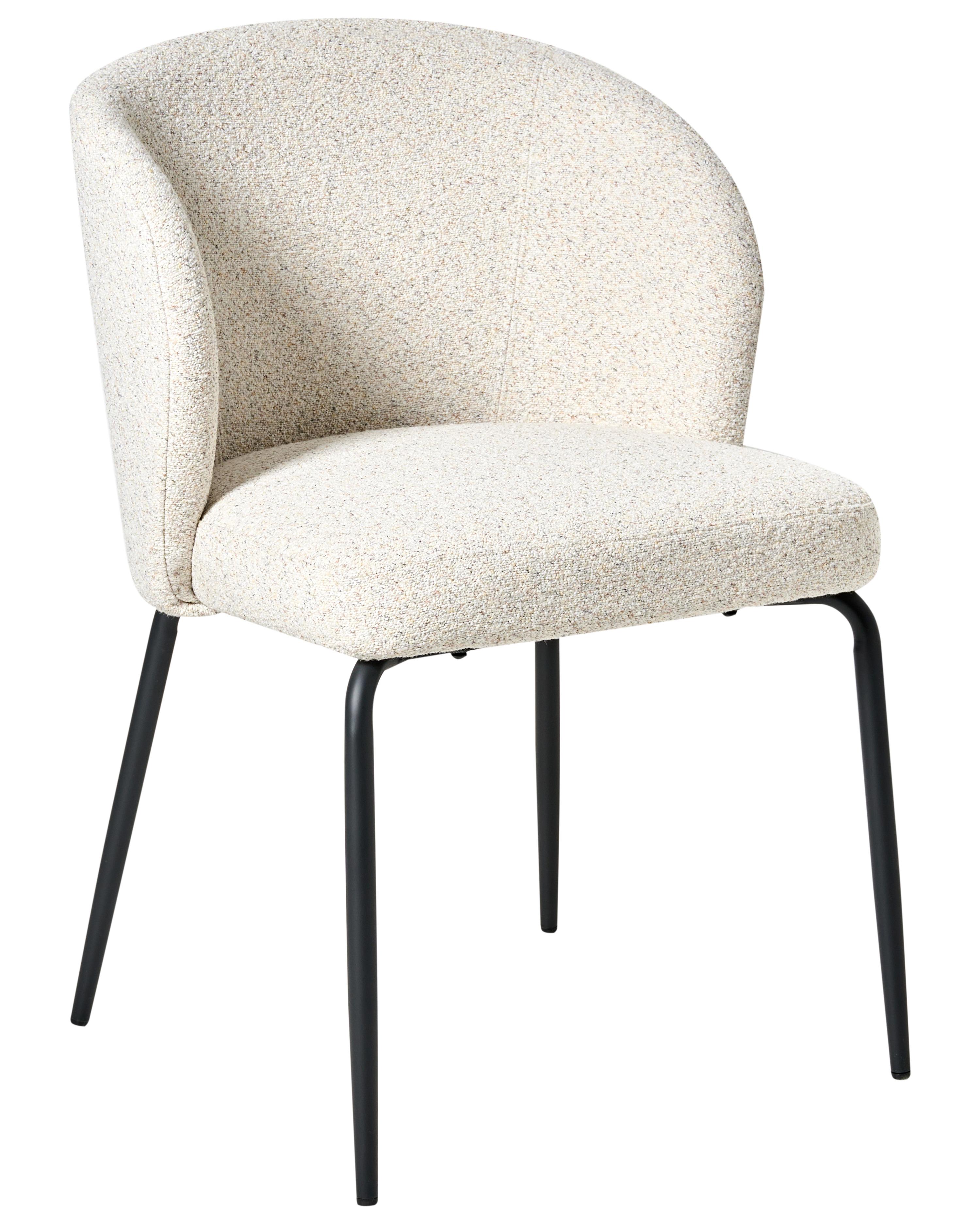 Set van 2 eetkamerstoelen ZANA Bouclé Lichtbeige