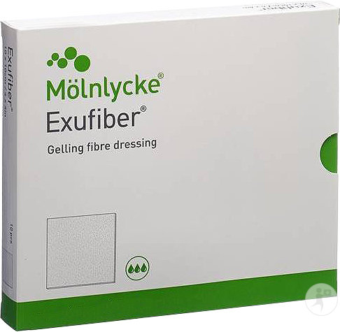 Exufiber 4,5x20cm Pansement À Fibres Gélifiantes 10 Pansements