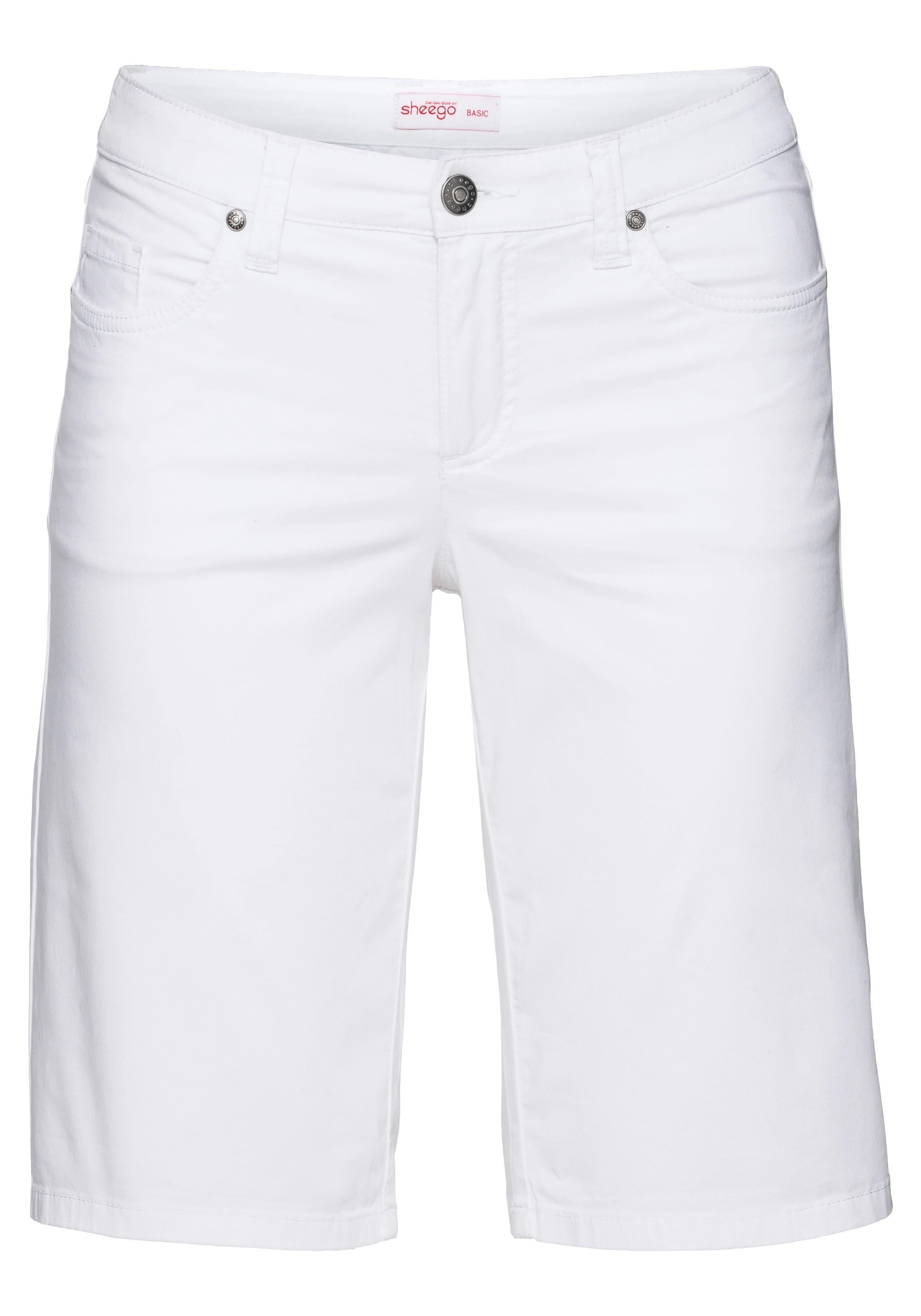 Bermudas in 5-Pocket-Form, aus Baumwoll-Twill