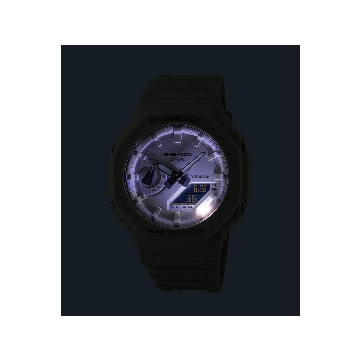 Montre CASIO G-SHOCK homme bracelet résine blanc