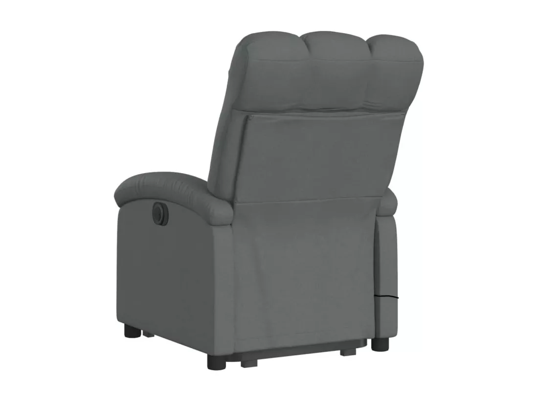 Fauteuil inclinable massant électrique Gris foncé Tissu