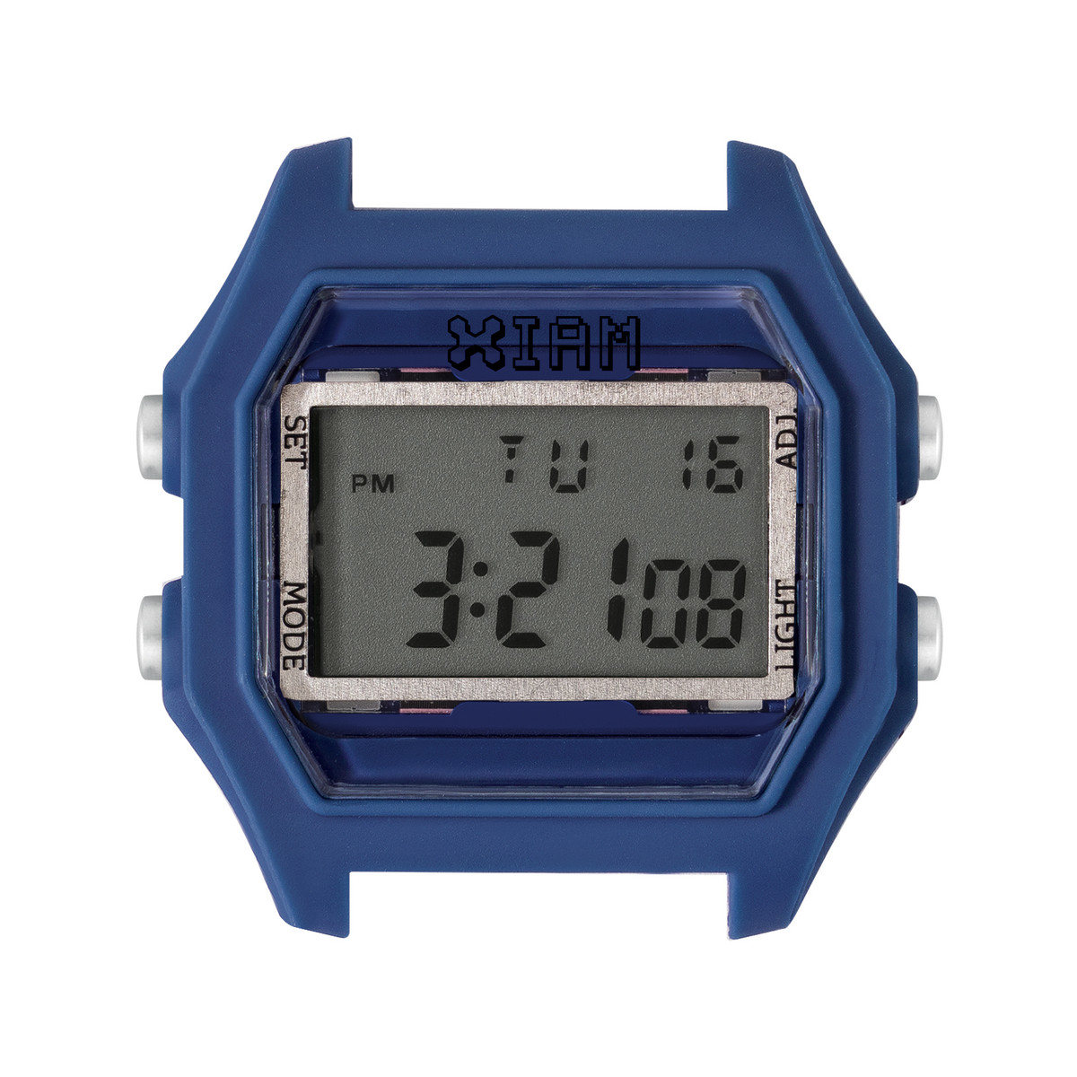 Boîte de montre IAM large polycarbonate bleu