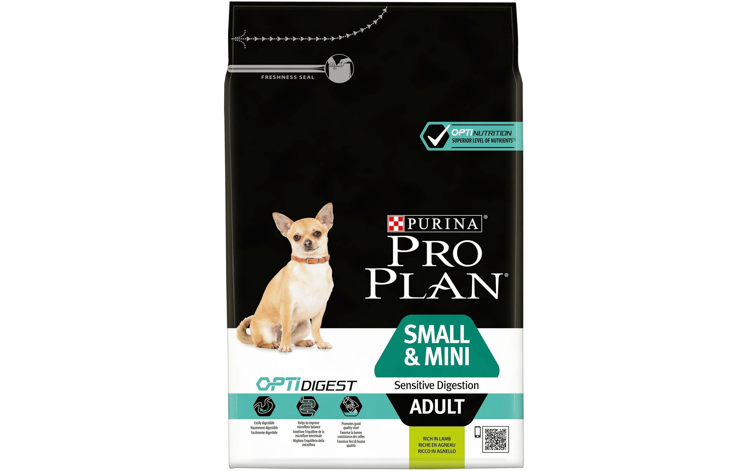 Trockenfutter S/Mini Adult Sensitive Digestion Lamm, 3 kgAlleinfutter für kleine Hunde