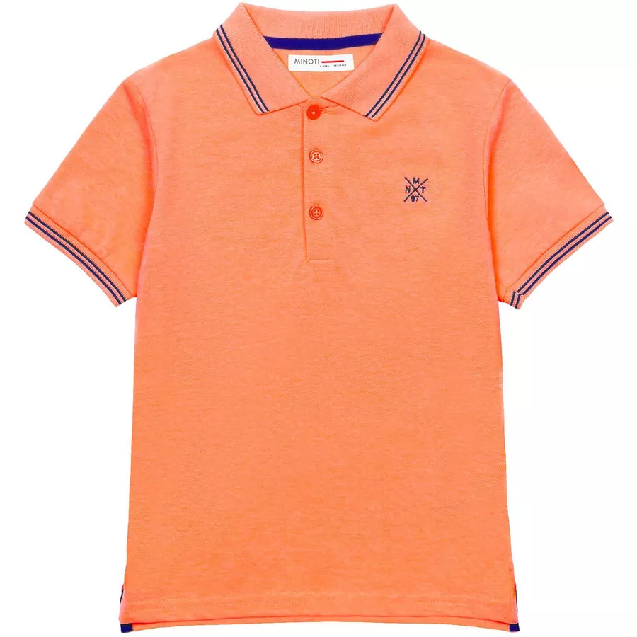 MINOTI Poloshirt mit Kontrastelementen Orange