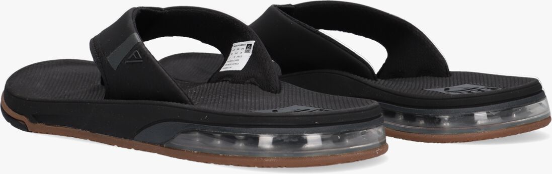 REEF zwarte reef teenslippers fanning