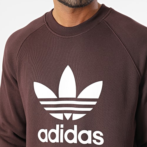 Sweat Crewneck Trefoil II5759 Bordeaux