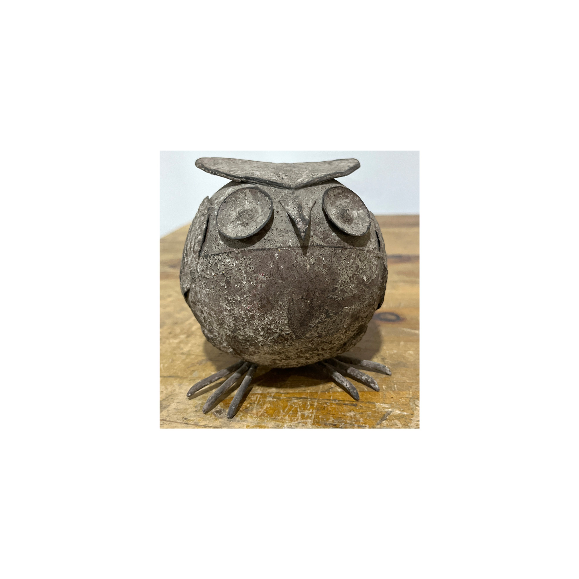 Figur 'Eule' aus Metall, H 11 cm, B 13 cm, L 10 cm von fischer's lagerhaus