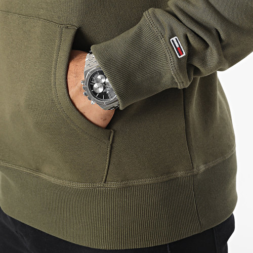 Sweat Capuche Regular Linear 8130 Vert Kaki
