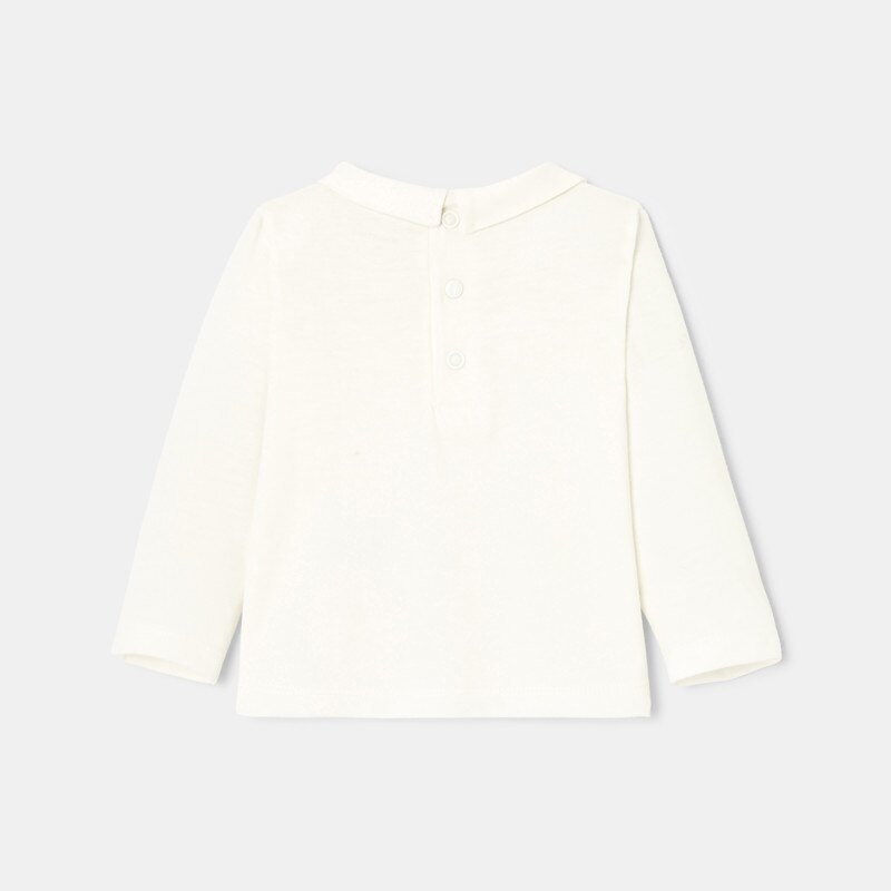 T-shirt en jersey col polo blanc naissance Absorba Blanc