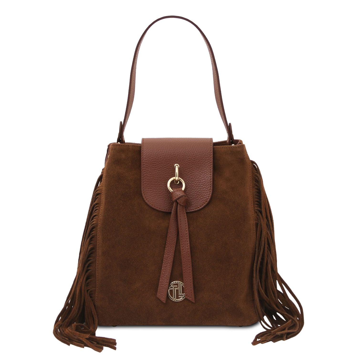 TL142512 – Nomade – Suede leren fringe Schoudertas