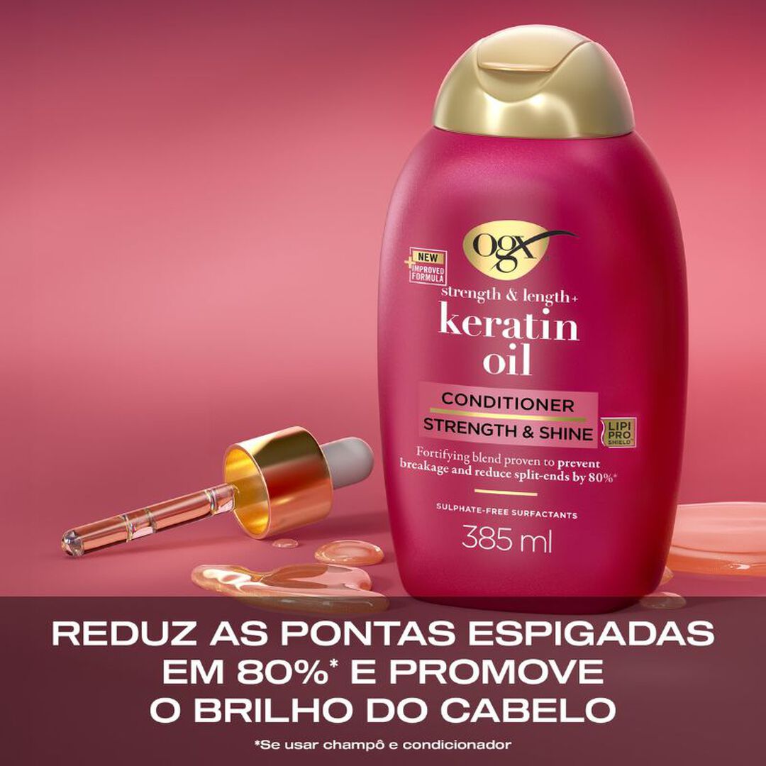 OGX Keratin Oil Condicionador Fortificante Óleo de Queratina - 385ml