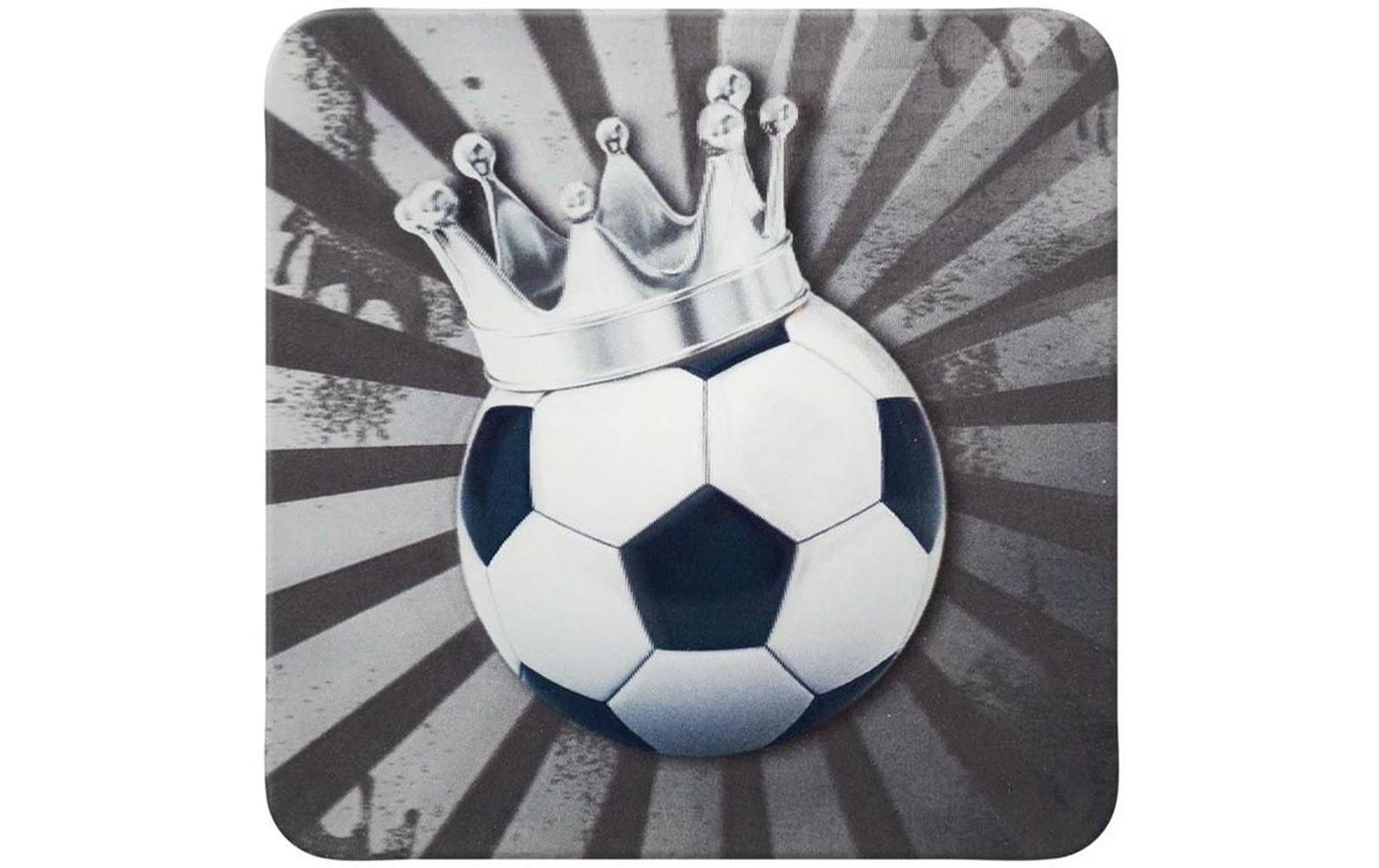 Glasuntersetzer Fussball 3D Grau/WeissAuffälliger Untersetzer