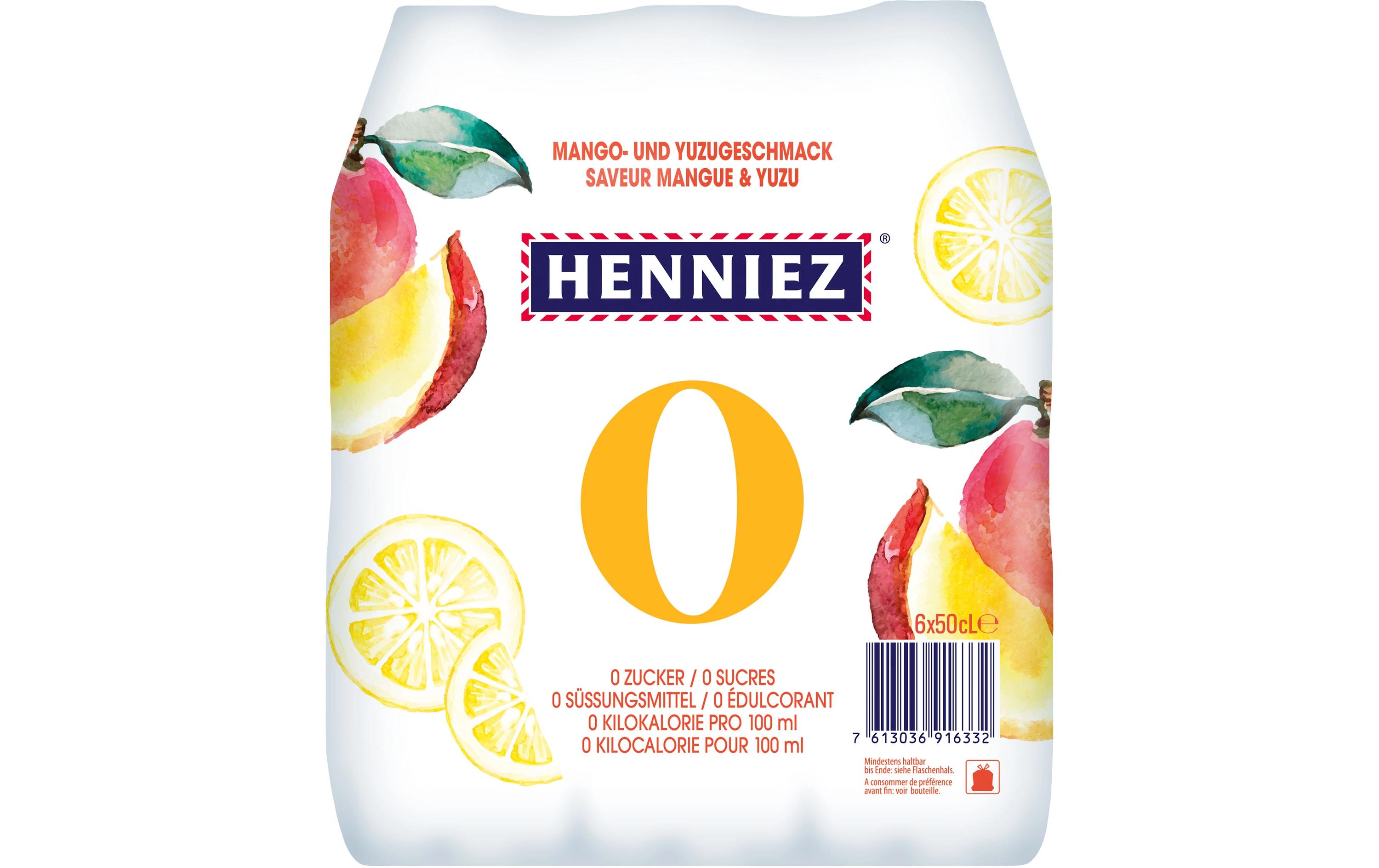 Wasser 0Kcal Mango-Yuzu xKohlensäurehaltiges Mineralwasser mit Mango und Yuzu Aroma