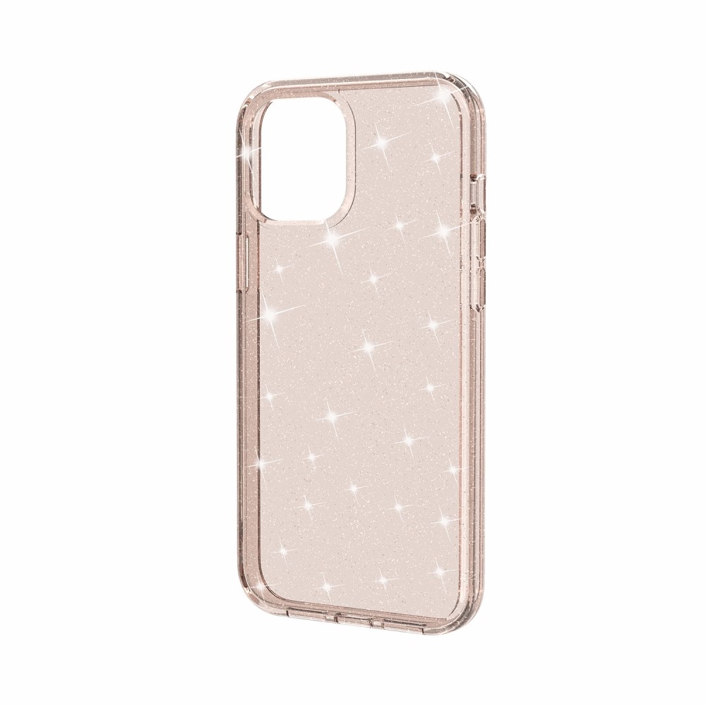 iPhone 12 / iPhone 12 Pro Hybrid Hardcase Schutzhülle im Glitzer Design - Gold / Transparent