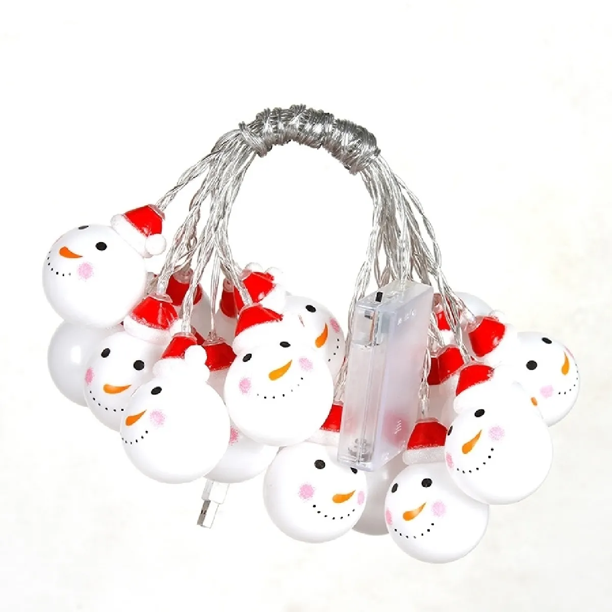 Wewoo Guirlande LED 1,5m bonhomme de neige - Blanc chaud