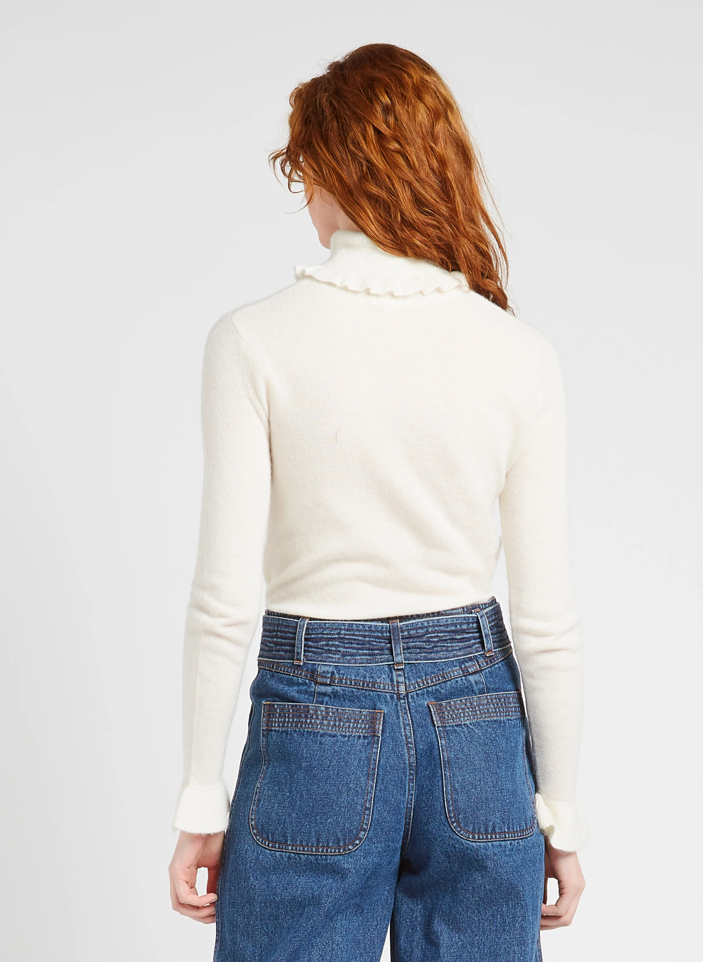 SARESTA - Pull col roulé| Beige