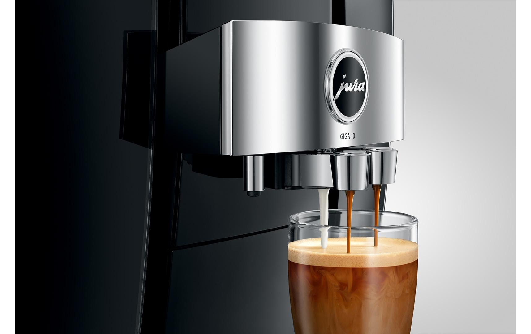 Kaffeevollautomat Giga 10 Diamond Black (SA)<br>Vollautomat für eine grosse Auswahl an Kaffee- und Milchspezialitäten