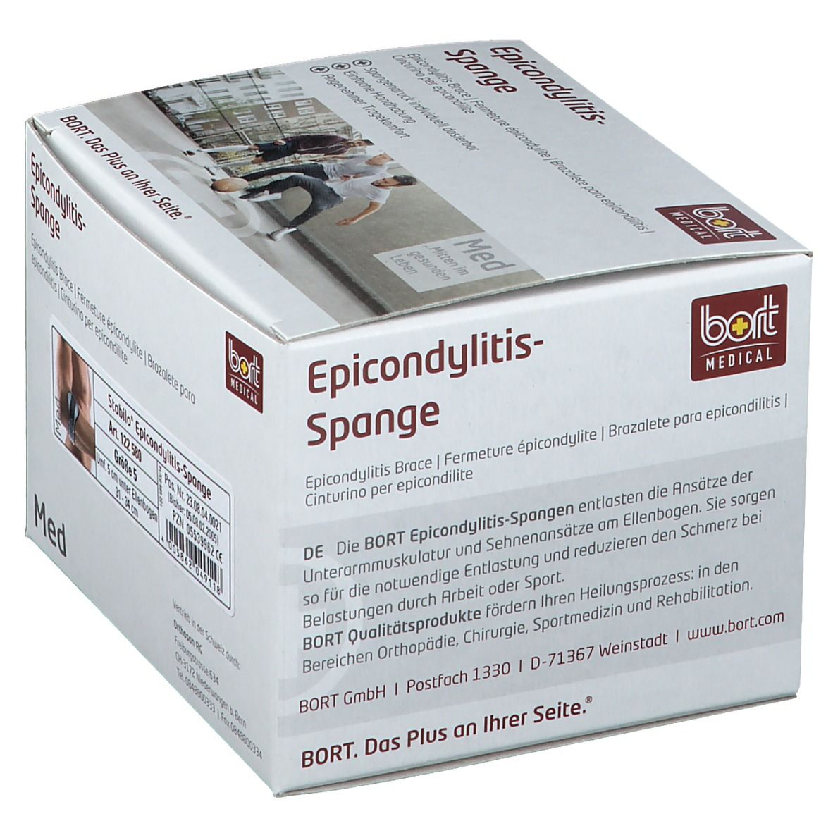 BORT Stabilo® Epicondylitis-Spange mit ulnarer Entlastung Gr. 5 grau