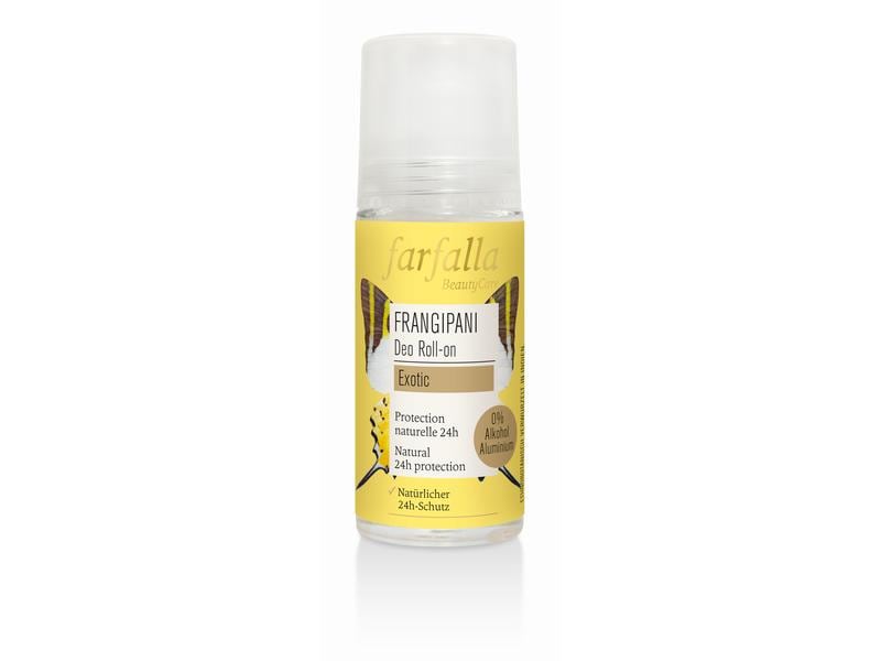 Farfalla Deo Roll-On Frangipani Blumig 50 ml Blumig-sanfter Deo Roll-on ohne Aluminium