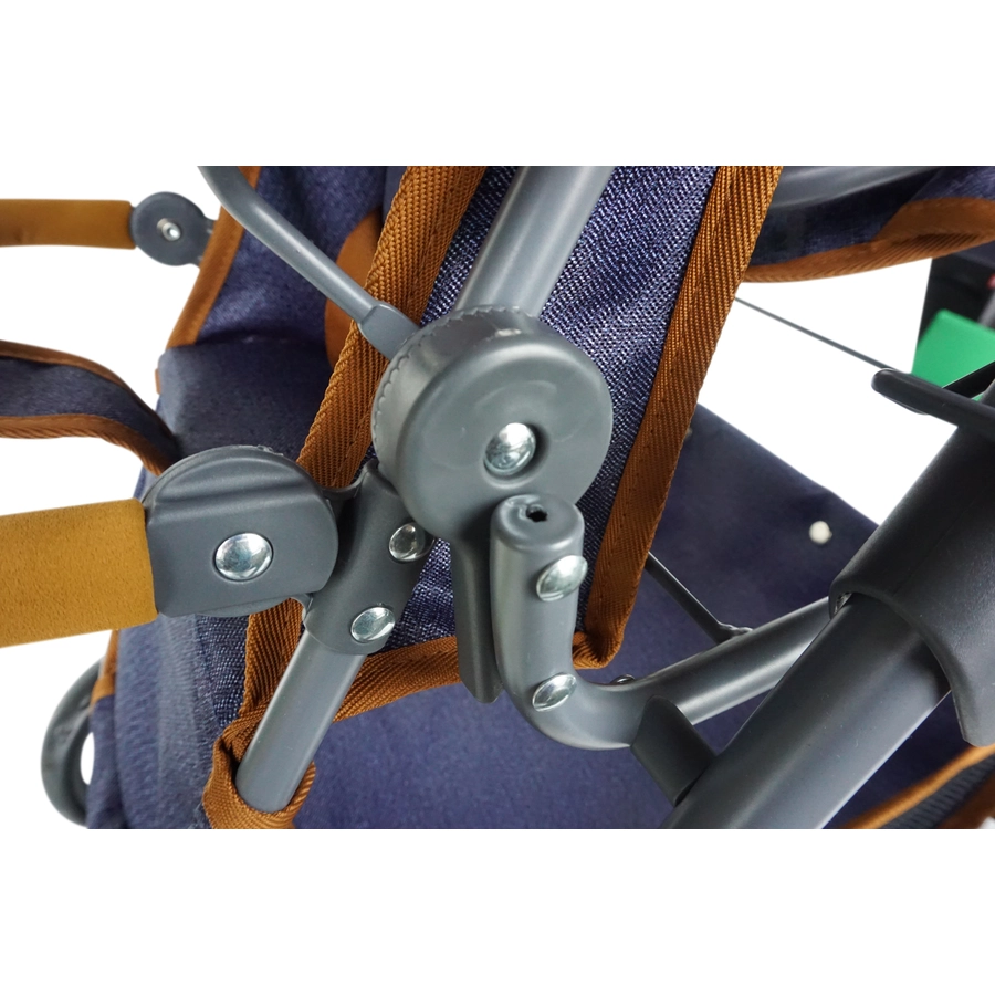 knorr toys® Zwillingspuppenwagen Milo - dark blue blau