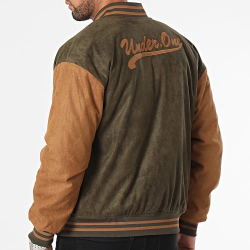 Veste Teddy Vert Kaki Camel