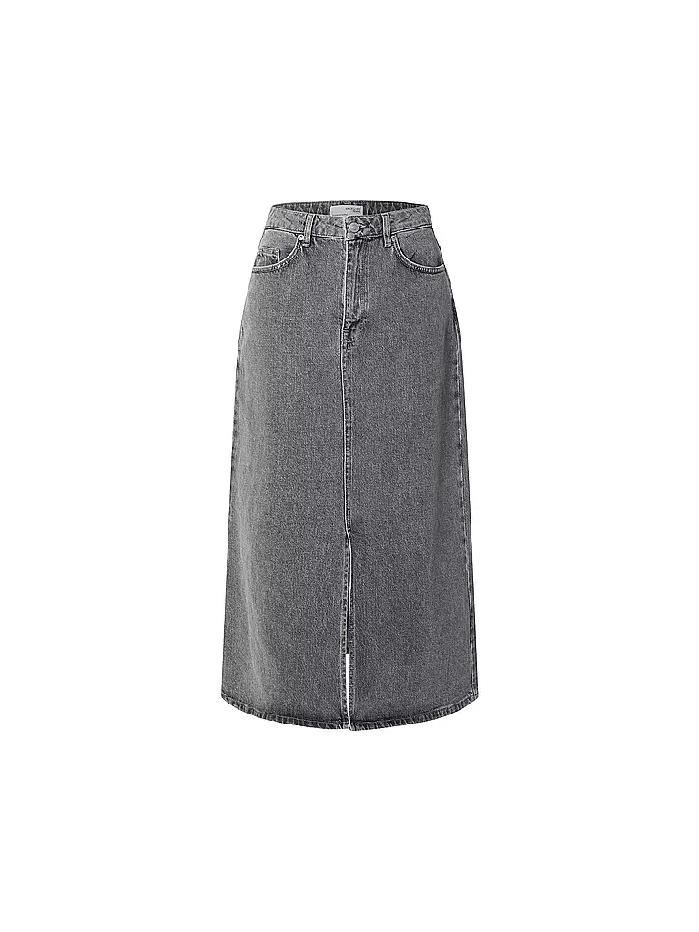 SELECTED FEMME Jeansrock SLFKRISTA hellgrau
