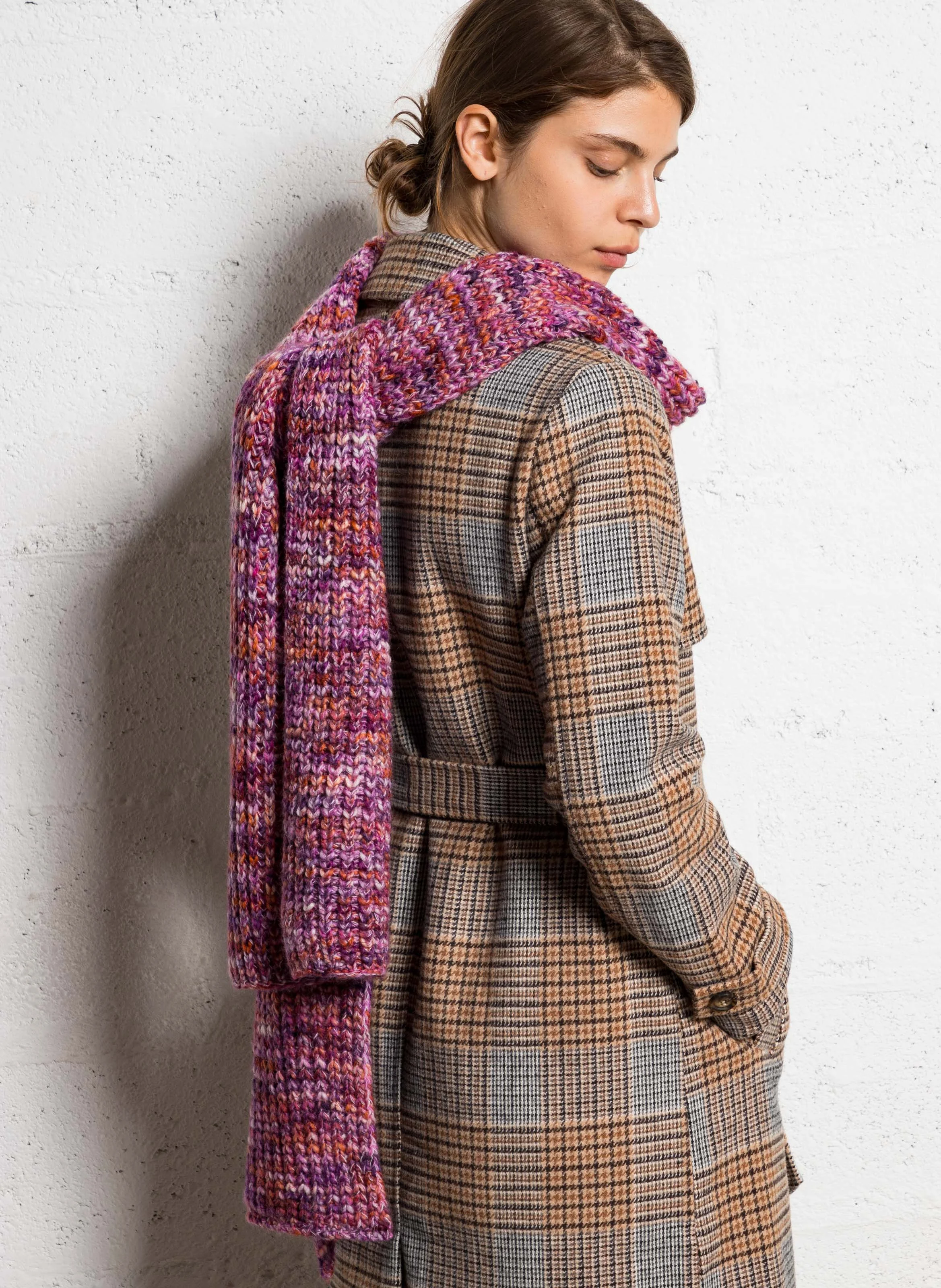 STANIS - Echarpe en maille| Rose