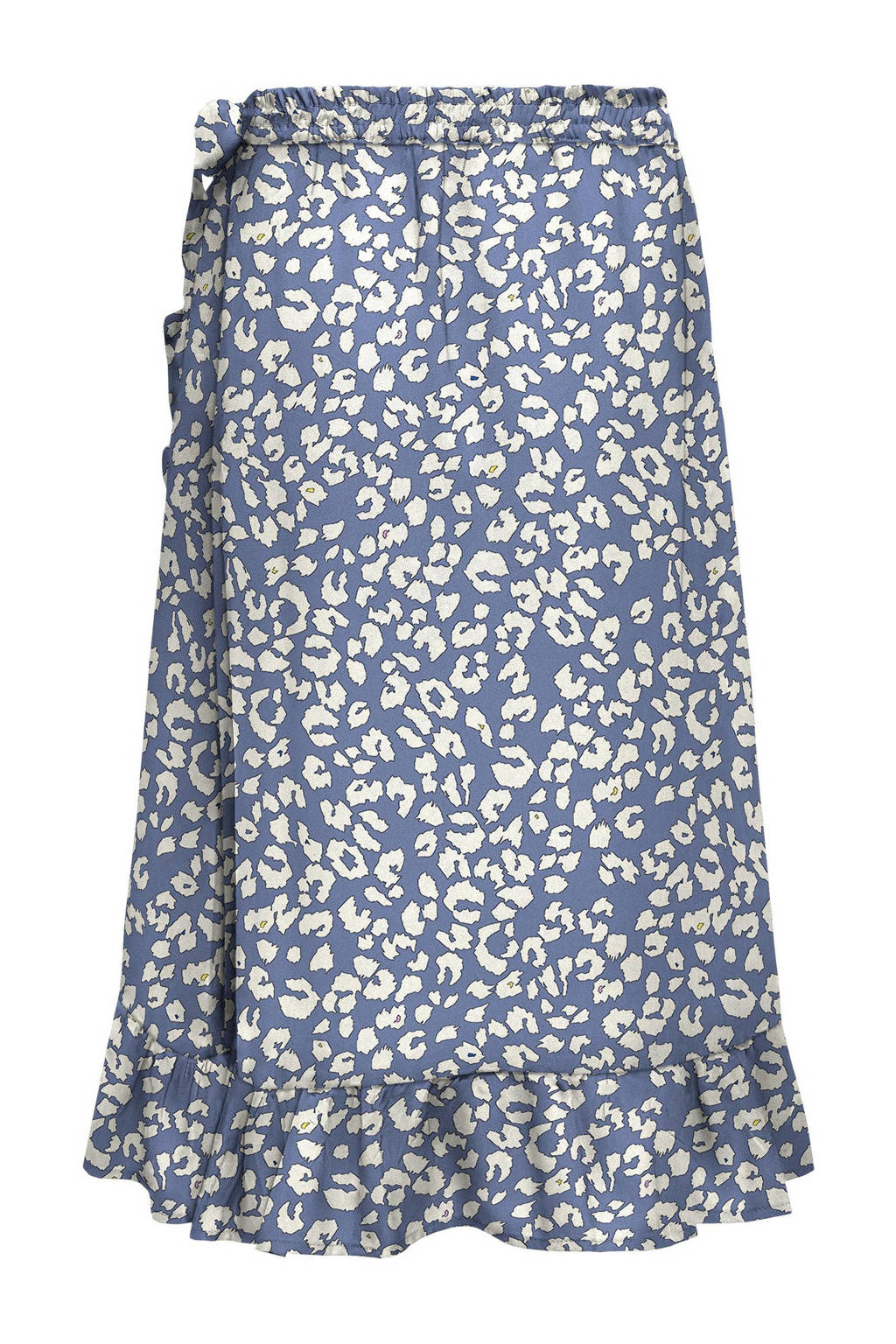 ONLY rok KOGLINO met panterprint blauw/wit
