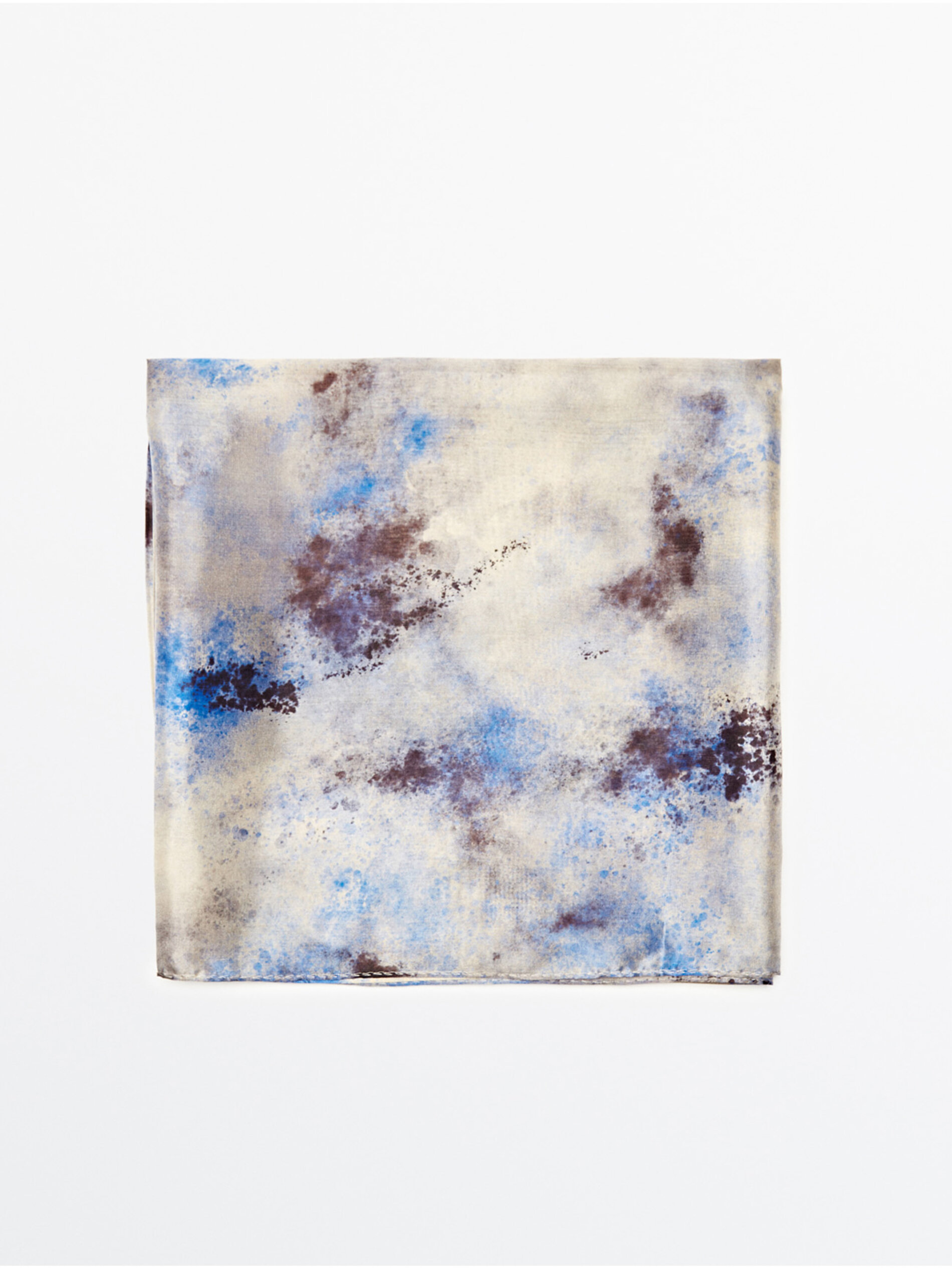 Tecido de lã estampado e fumado - CÁQUI