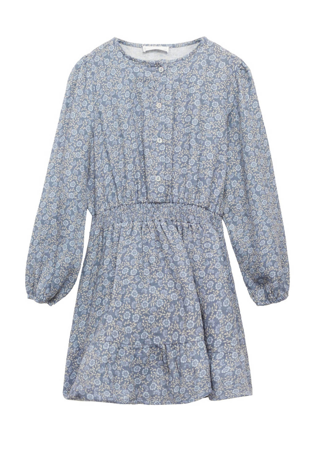 Mango Kids gebloemde jurk middenblauw