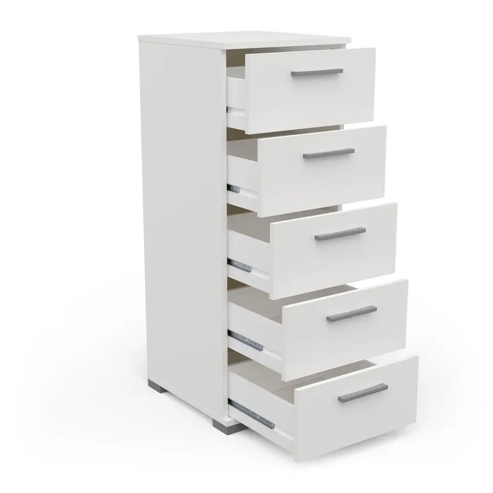 CBA Ladekast Izzy - 41,9 x 39,8 x 101,8 cm - Wit