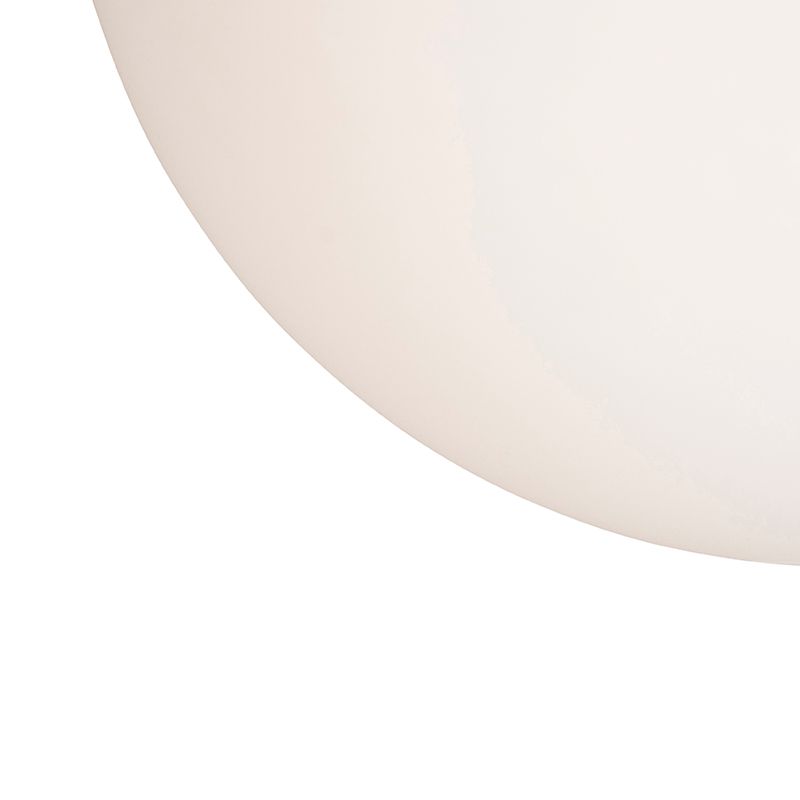 Smart scandinavische hanglamp zilver met opaal glas 50cm incl. Wifi A60 - Ball 50
