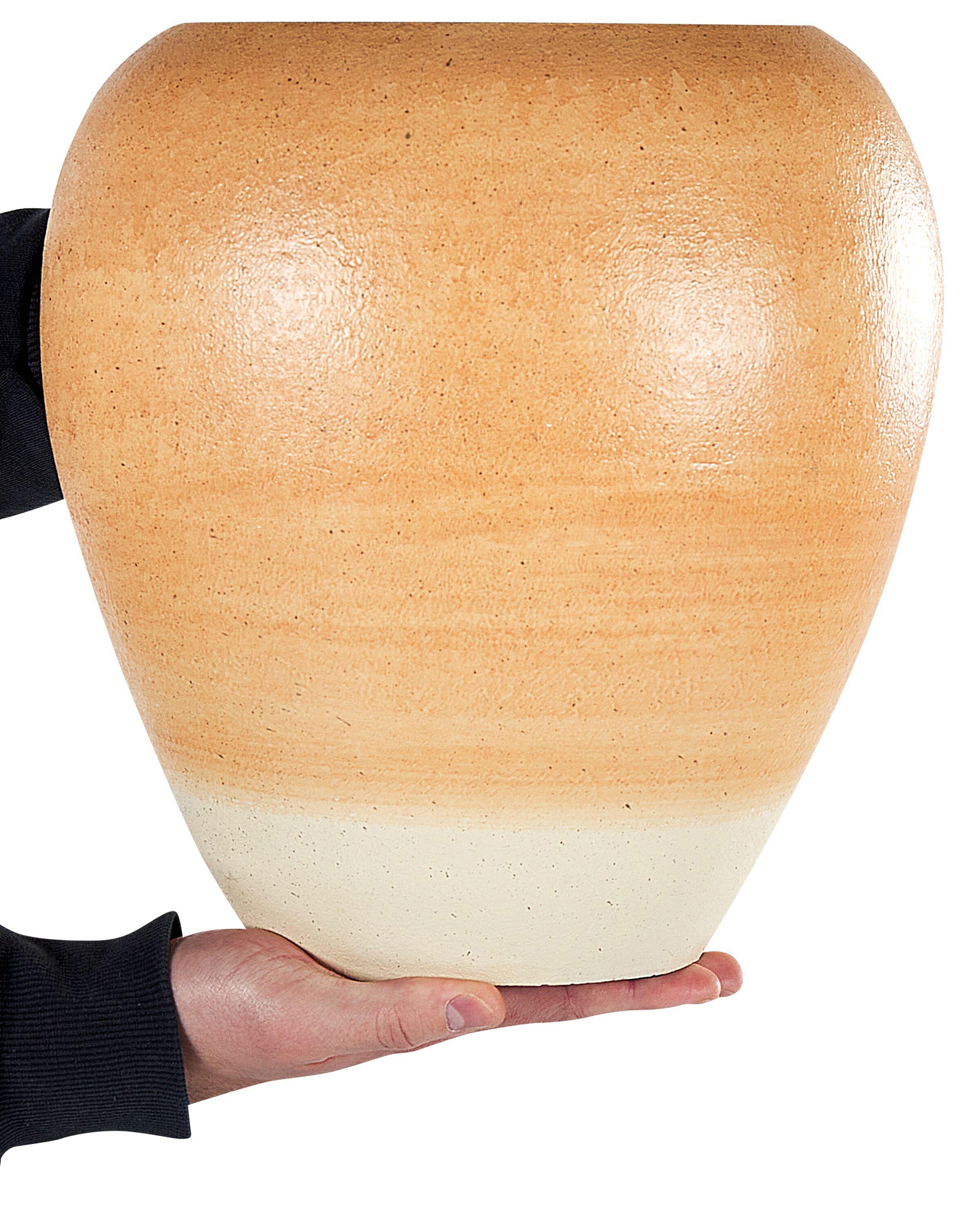 Decoratieve vaas SKIONE Keramiek 34 cm Lichtbruin