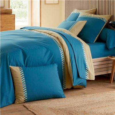 Linge de lit percale galons fantaisie