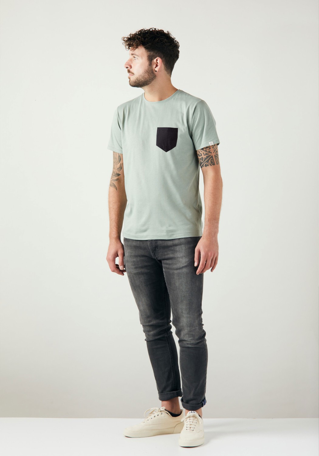 WE ARE ZRCL Herren-T-Shirt Pocket Light Green/Black
