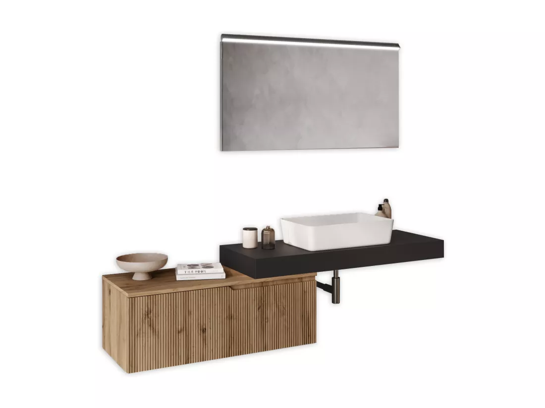 Composition 4 pieces VENERE anthracite/chène