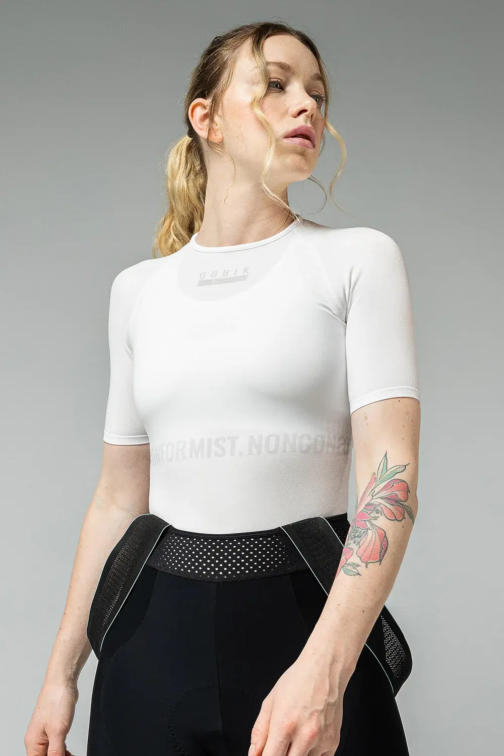 Gobik Limber Skin Ondershirt Korte Mouwen Wit Dames