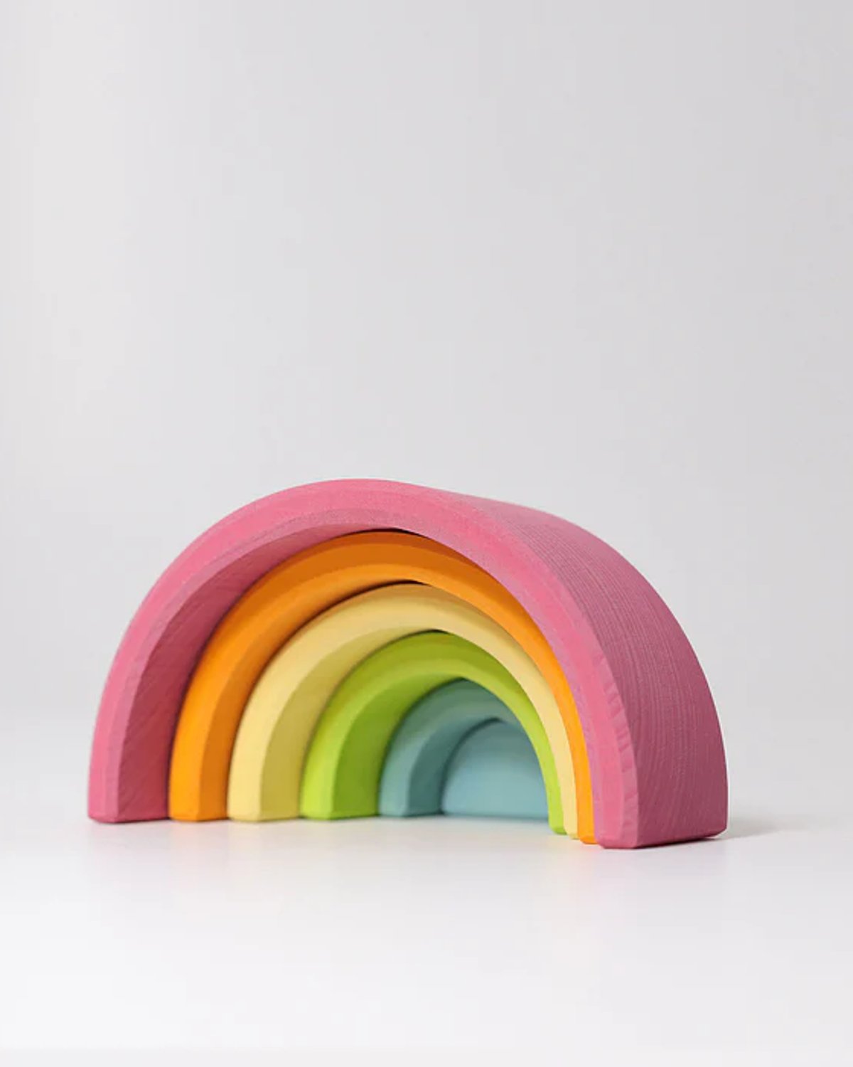 Regnbue Medium Pastel – Stableleke i Tre | Montessori Leker