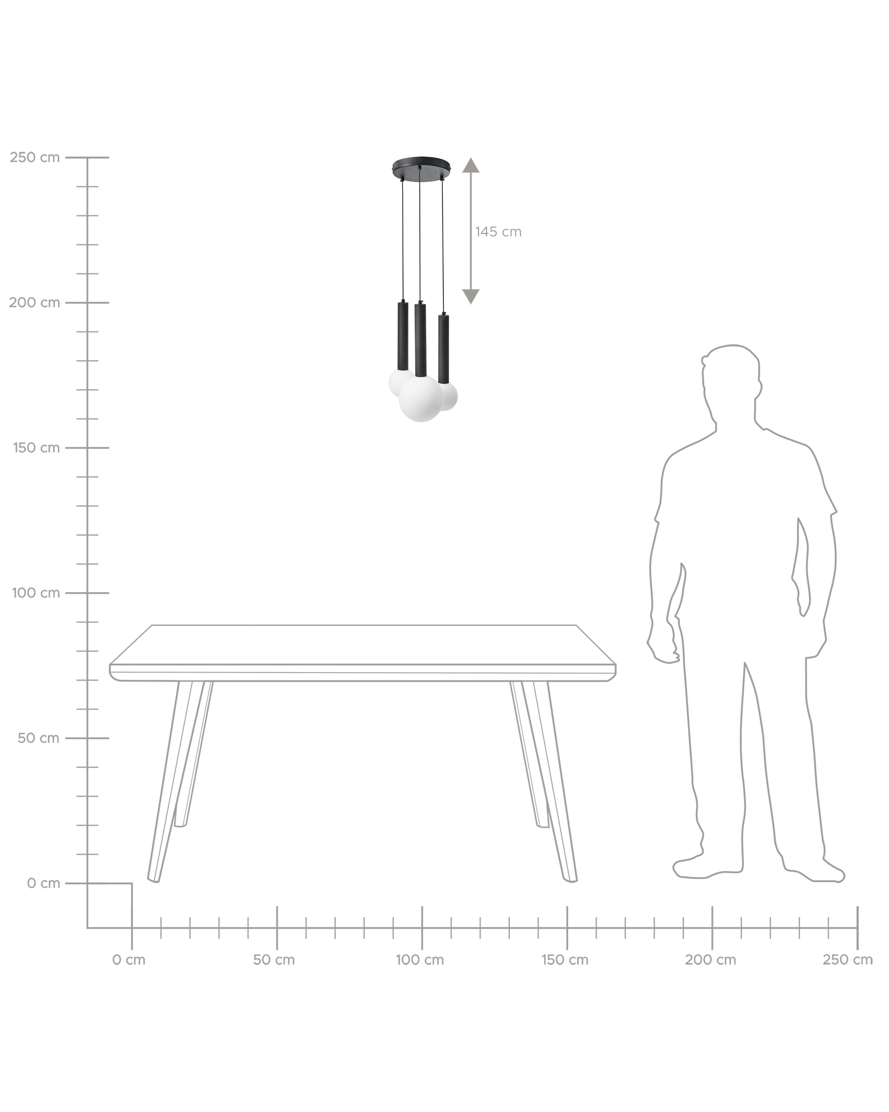 Hanglamp BOUES Metaal Zwart