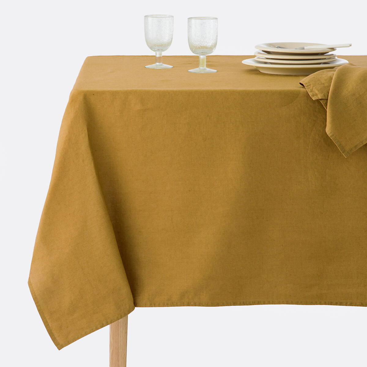 LA REDOUTE INTERIEURS<br>Toalha de mesa em linho lavado, Victorine