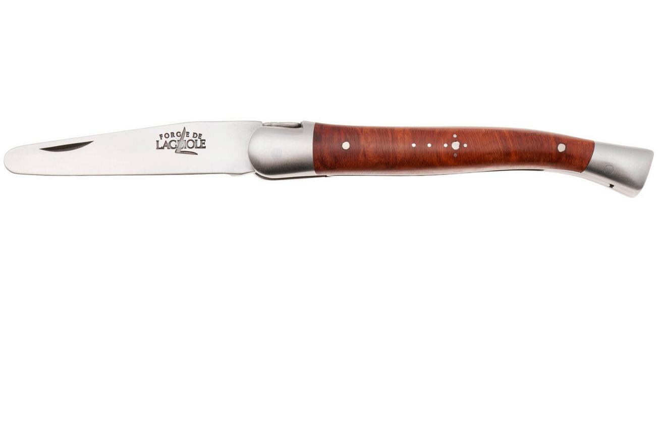 Forge de Laguiole Pipe Tool 9 cm 00004145 Matt Stainless Steel, Stamped Bee, Briar Wood, pijptool