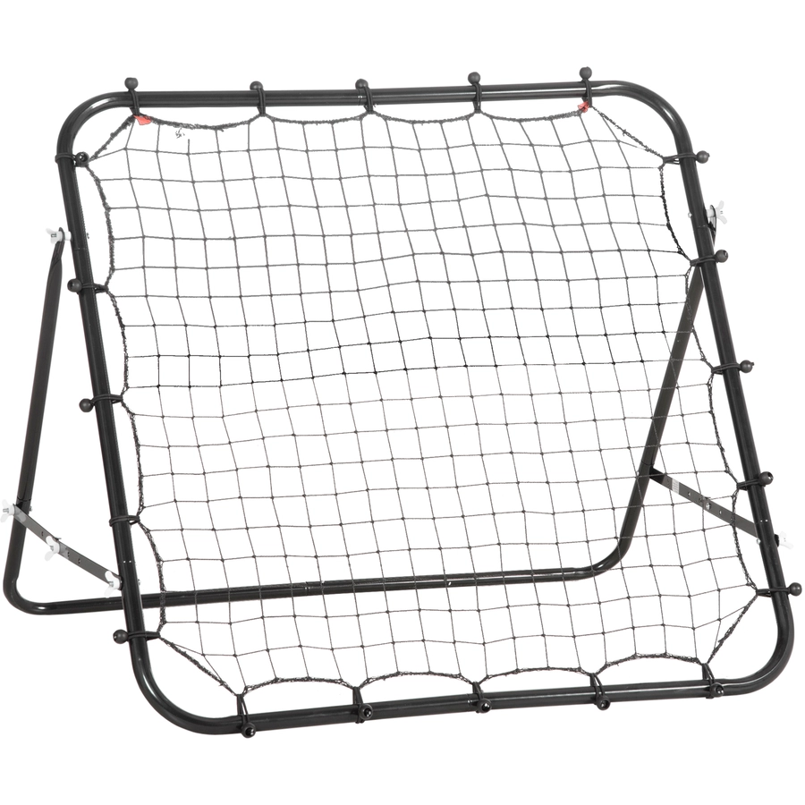 HOMCOM Fußball Rebounder mit verstellbaren Winkeln schwarz