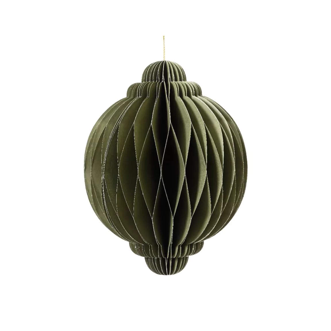 Oignon en papier à suspendre (H15 cm) Fermeture Magnétique Vert