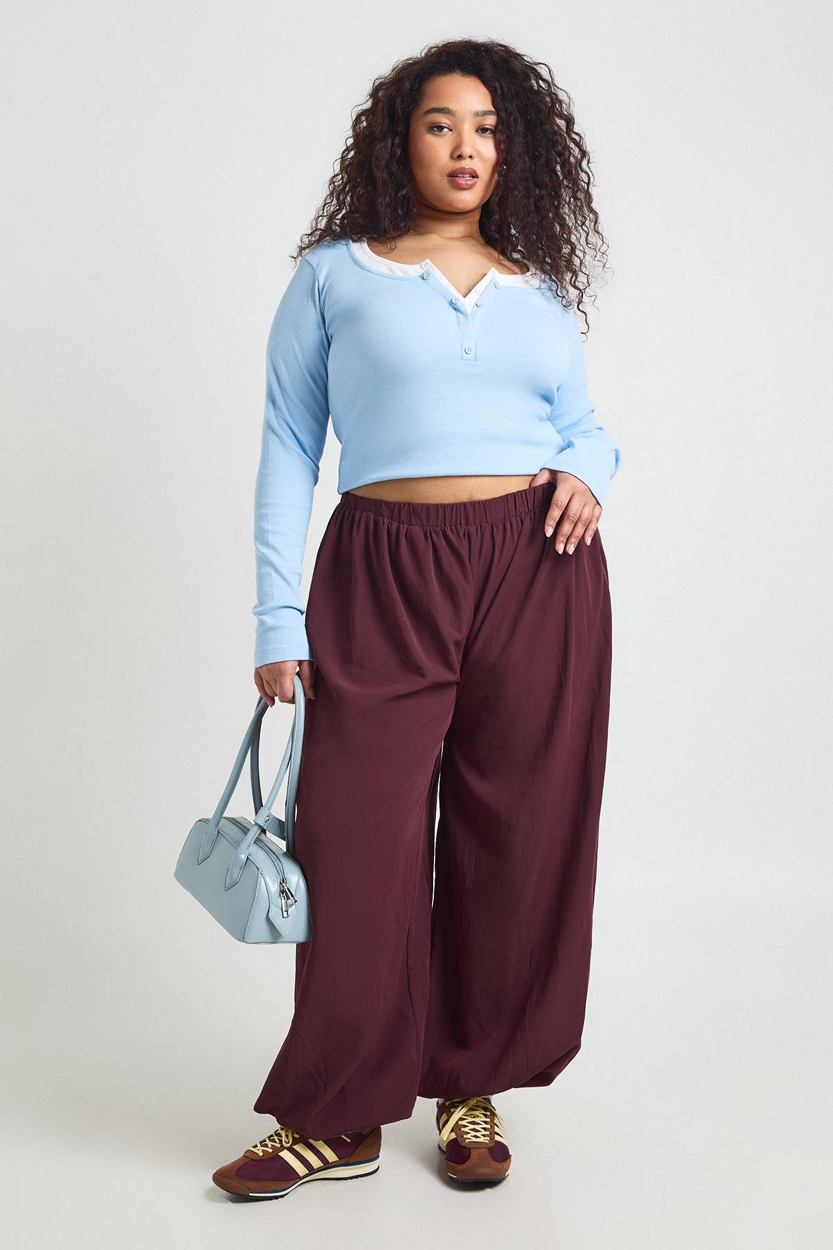 boohoo Pantalon Ballon Pêche Grande Taille