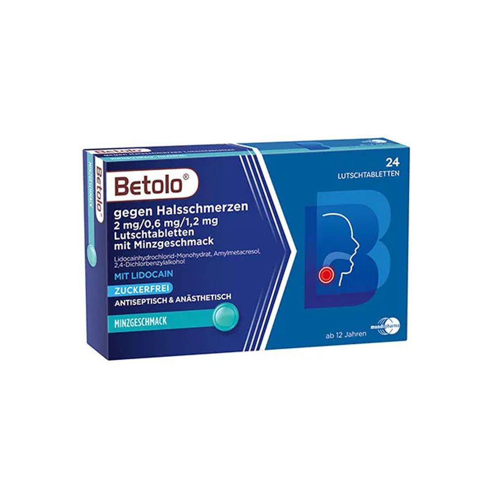 Betolo® gegen Halsschmerzen Lutschtabletten Minze