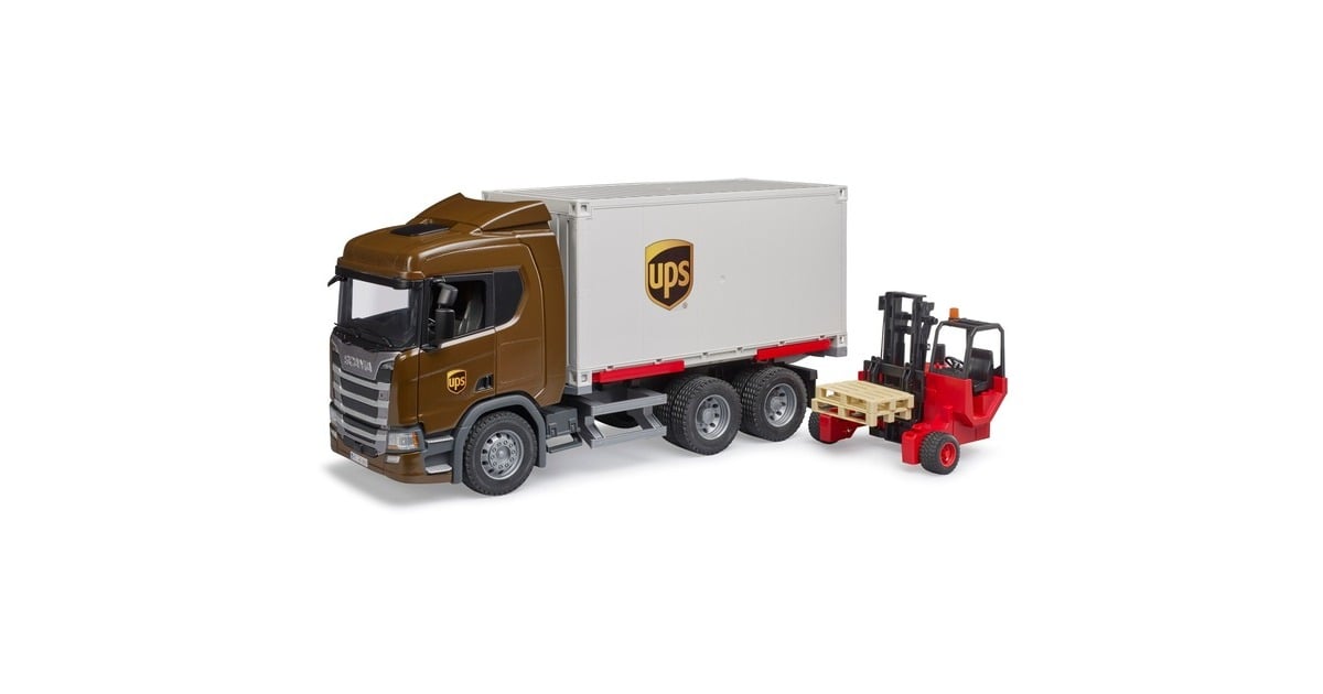 bruderScania Super 560R UPS logistiek vrachtwagen met heftruck en pallets Modelvoertuig  (03582)