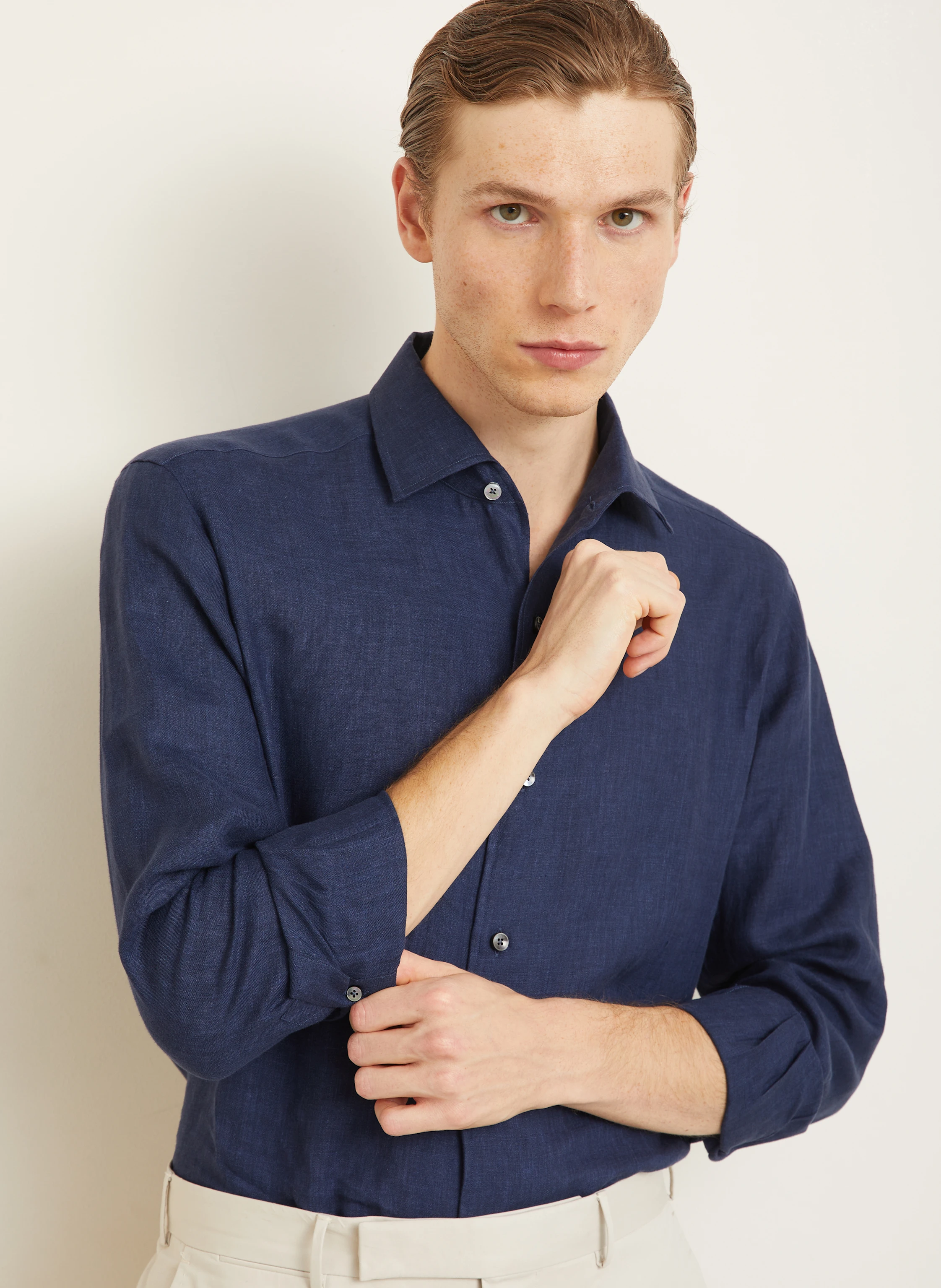 ZEGNA Leinenhemd OASI Comfort Fit