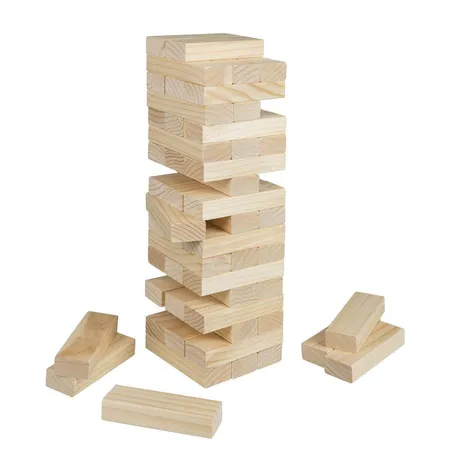 Idena XXL Wackelturm 54x15x15cm, 54 Teile Holz