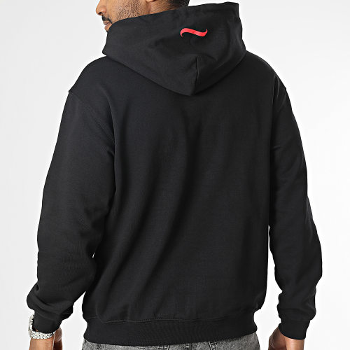 Sweat Capuche Bay Noir Rouge