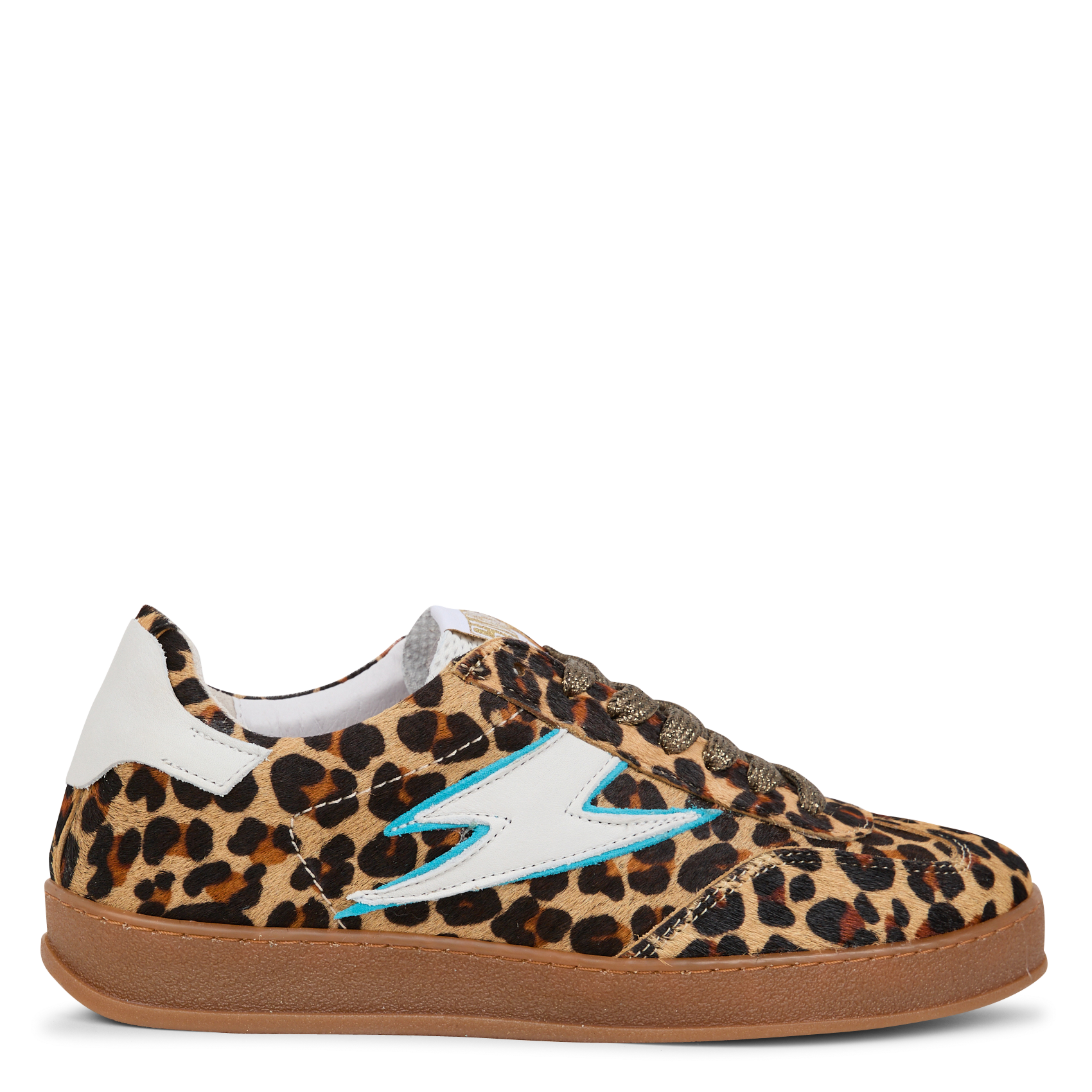 RISY - Baskets basses en cuir motif léopard | Multicolore